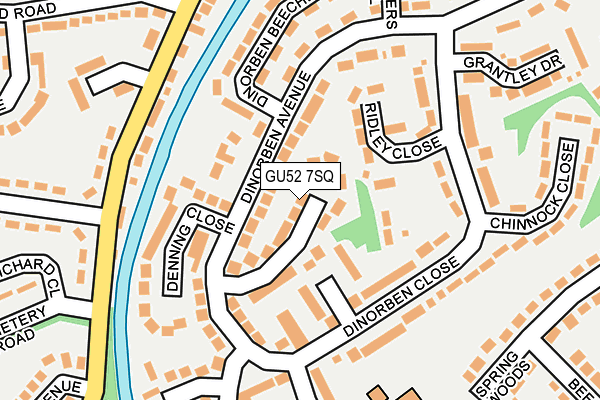 GU52 7SQ map - OS OpenMap – Local (Ordnance Survey)