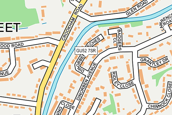 GU52 7SR map - OS OpenMap – Local (Ordnance Survey)