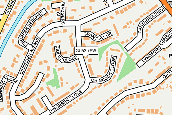 GU52 7SW map - OS OpenMap – Local (Ordnance Survey)