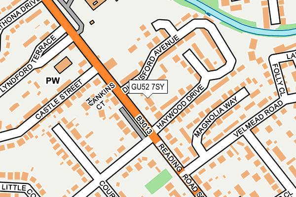 GU52 7SY map - OS OpenMap – Local (Ordnance Survey)