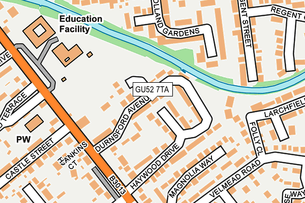 GU52 7TA map - OS OpenMap – Local (Ordnance Survey)