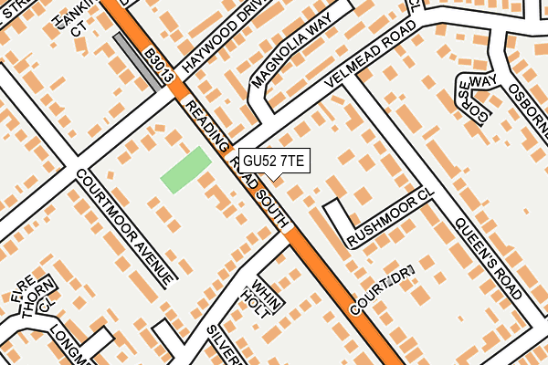 GU52 7TE map - OS OpenMap – Local (Ordnance Survey)