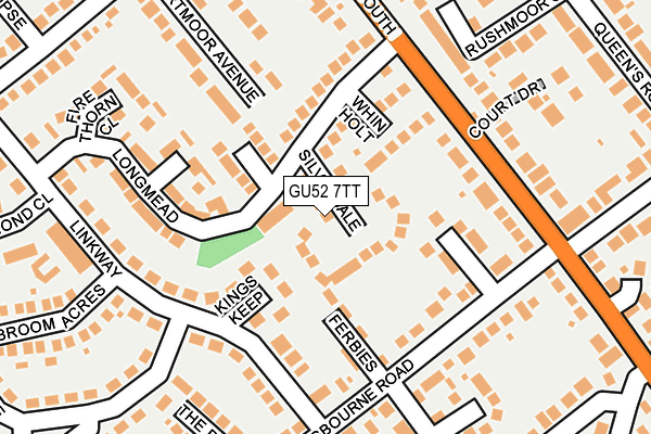 GU52 7TT map - OS OpenMap – Local (Ordnance Survey)