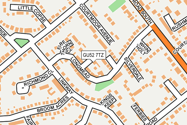 GU52 7TZ map - OS OpenMap – Local (Ordnance Survey)