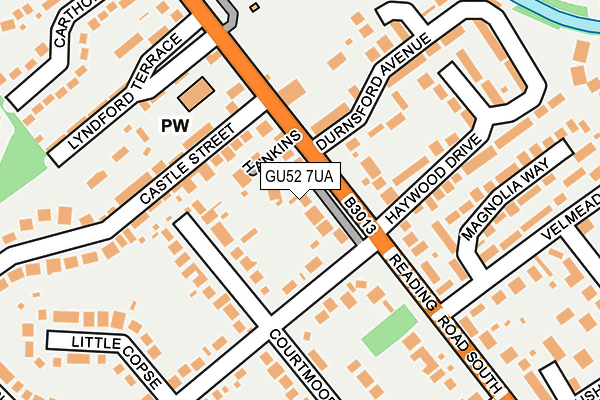 GU52 7UA map - OS OpenMap – Local (Ordnance Survey)