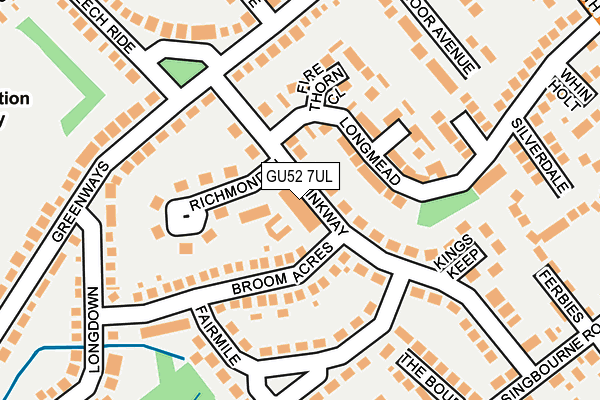GU52 7UL map - OS OpenMap – Local (Ordnance Survey)
