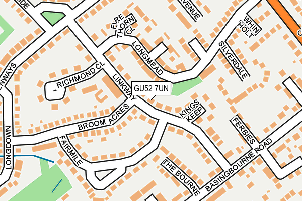 GU52 7UN map - OS OpenMap – Local (Ordnance Survey)