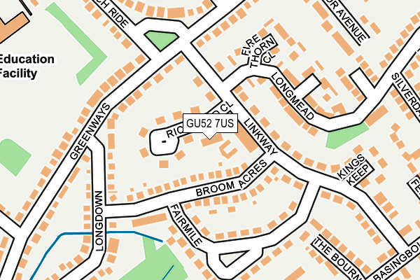 GU52 7US map - OS OpenMap – Local (Ordnance Survey)