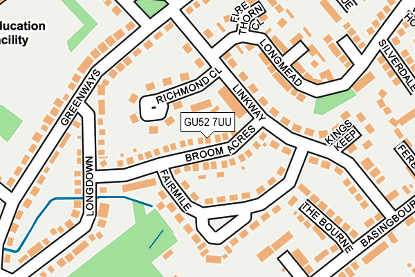 GU52 7UU map - OS OpenMap – Local (Ordnance Survey)
