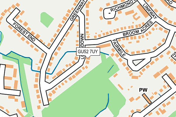 GU52 7UY map - OS OpenMap – Local (Ordnance Survey)