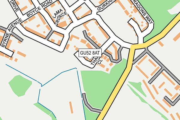 GU52 8AT map - OS OpenMap – Local (Ordnance Survey)
