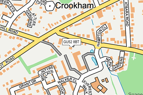 GU52 8BT map - OS OpenMap – Local (Ordnance Survey)