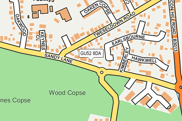 GU52 8DA map - OS OpenMap – Local (Ordnance Survey)