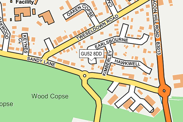 GU52 8DD map - OS OpenMap – Local (Ordnance Survey)