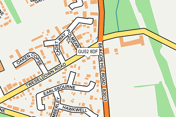 GU52 8DF map - OS OpenMap – Local (Ordnance Survey)