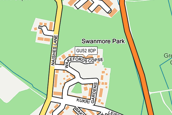 GU52 8DP map - OS OpenMap – Local (Ordnance Survey)