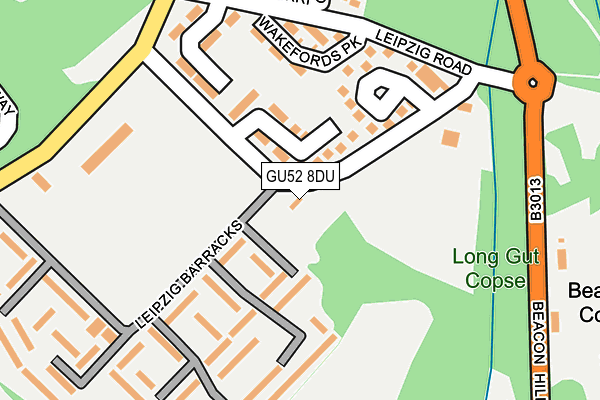 GU52 8DU map - OS OpenMap – Local (Ordnance Survey)