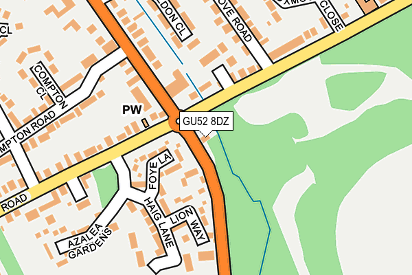 GU52 8DZ map - OS OpenMap – Local (Ordnance Survey)