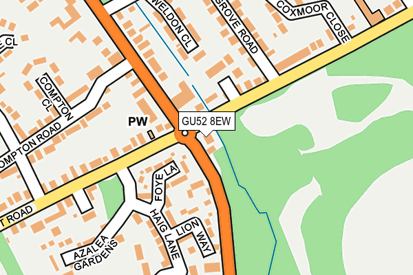GU52 8EW map - OS OpenMap – Local (Ordnance Survey)