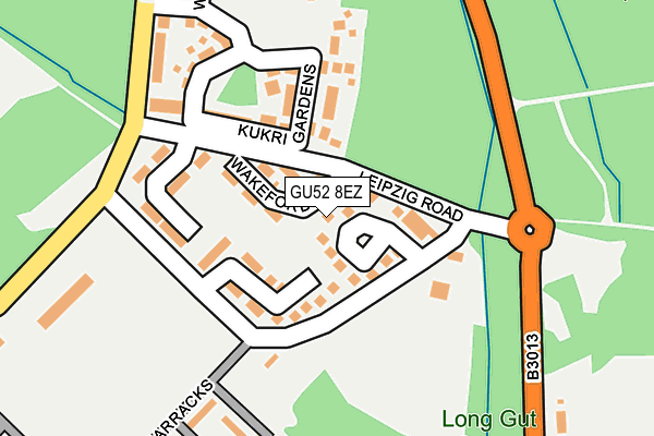GU52 8EZ map - OS OpenMap – Local (Ordnance Survey)