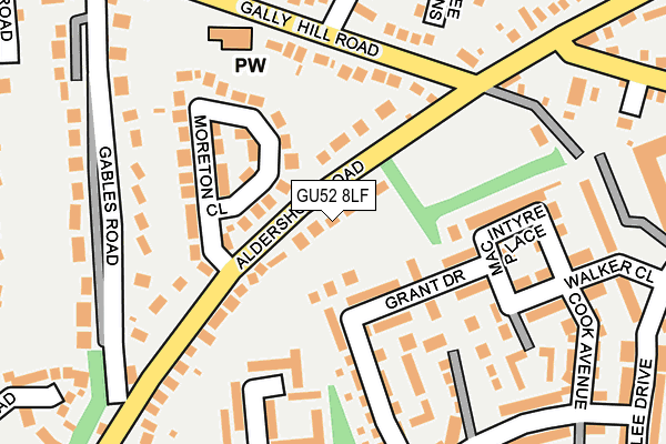 GU52 8LF map - OS OpenMap – Local (Ordnance Survey)