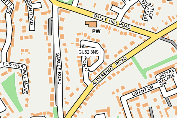 GU52 8NS map - OS OpenMap – Local (Ordnance Survey)