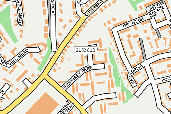 GU52 8UD map - OS OpenMap – Local (Ordnance Survey)