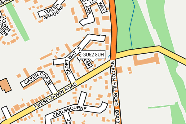 GU52 8UH map - OS OpenMap – Local (Ordnance Survey)