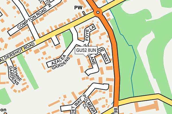 GU52 8UN map - OS OpenMap – Local (Ordnance Survey)