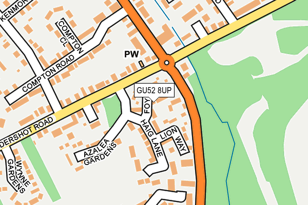 GU52 8UP map - OS OpenMap – Local (Ordnance Survey)