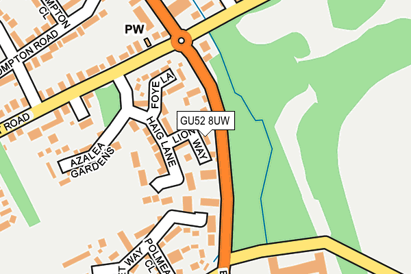 GU52 8UW map - OS OpenMap – Local (Ordnance Survey)