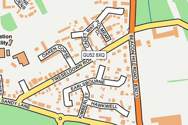 GU52 8XQ map - OS OpenMap – Local (Ordnance Survey)