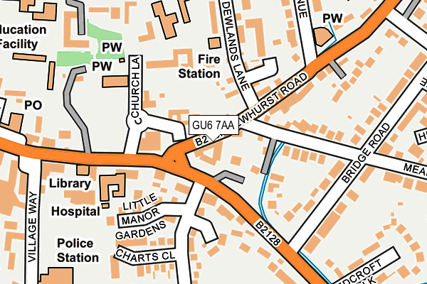GU6 7AA map - OS OpenMap – Local (Ordnance Survey)