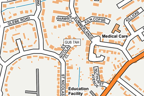 GU6 7AH map - OS OpenMap – Local (Ordnance Survey)