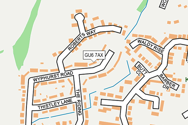 GU6 7AX map - OS OpenMap – Local (Ordnance Survey)