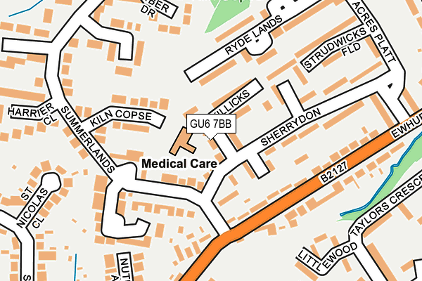 GU6 7BB map - OS OpenMap – Local (Ordnance Survey)