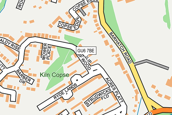 GU6 7BE map - OS OpenMap – Local (Ordnance Survey)