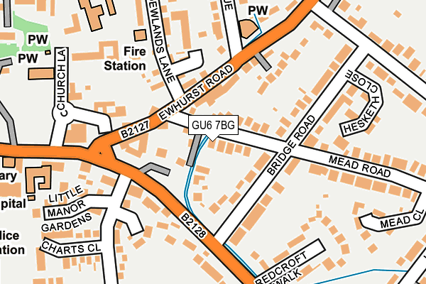 GU6 7BG map - OS OpenMap – Local (Ordnance Survey)