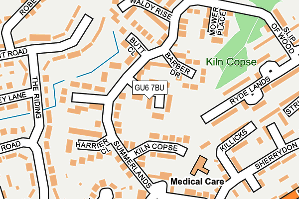 GU6 7BU map - OS OpenMap – Local (Ordnance Survey)