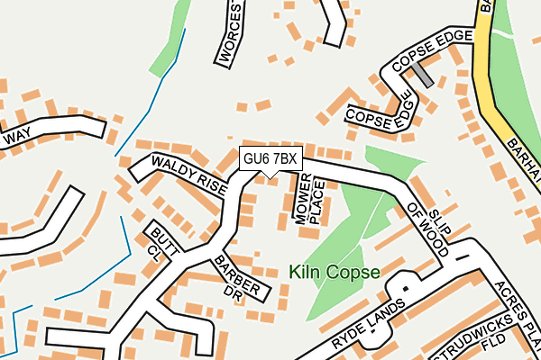 GU6 7BX map - OS OpenMap – Local (Ordnance Survey)