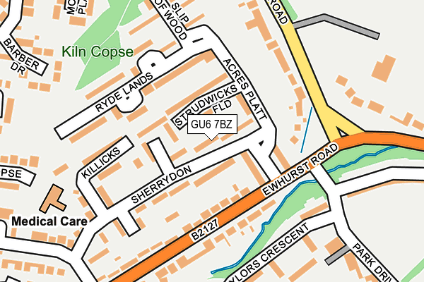 GU6 7BZ map - OS OpenMap – Local (Ordnance Survey)