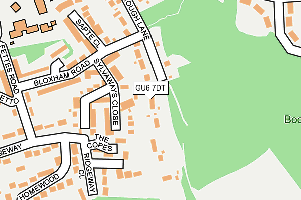 GU6 7DT map - OS OpenMap – Local (Ordnance Survey)