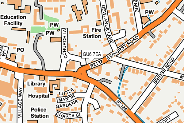 GU6 7EA map - OS OpenMap – Local (Ordnance Survey)