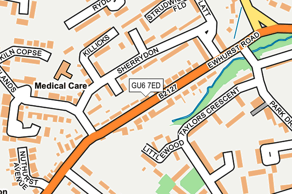 GU6 7ED map - OS OpenMap – Local (Ordnance Survey)