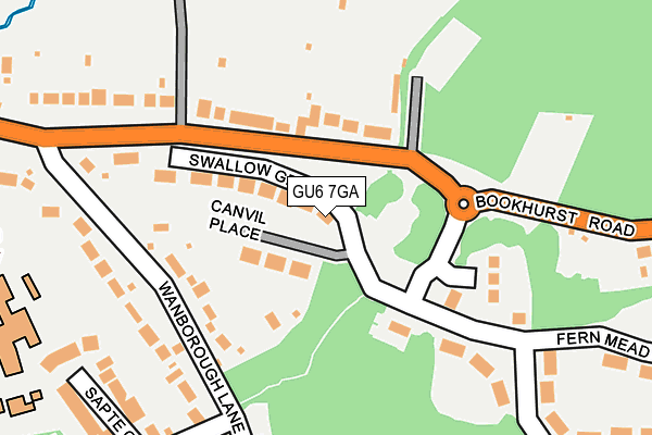 GU6 7GA map - OS OpenMap – Local (Ordnance Survey)