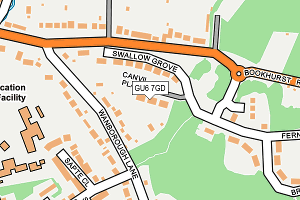 GU6 7GD map - OS OpenMap – Local (Ordnance Survey)