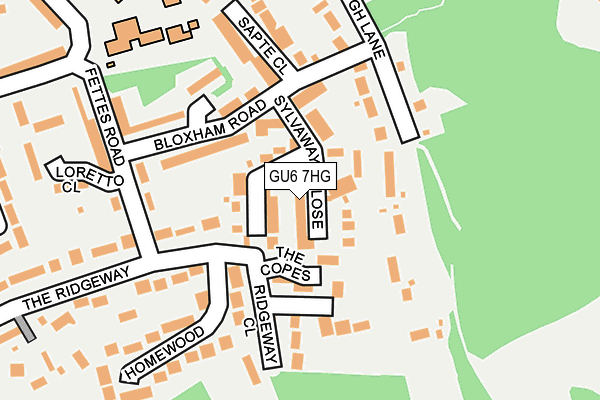 GU6 7HG map - OS OpenMap – Local (Ordnance Survey)