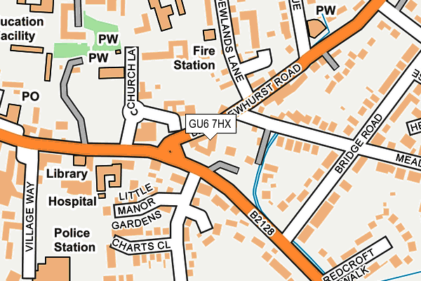 GU6 7HX map - OS OpenMap – Local (Ordnance Survey)