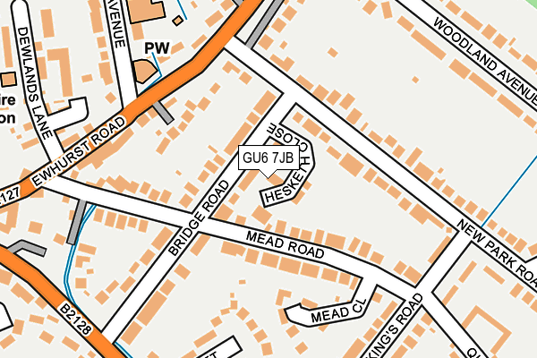 GU6 7JB map - OS OpenMap – Local (Ordnance Survey)