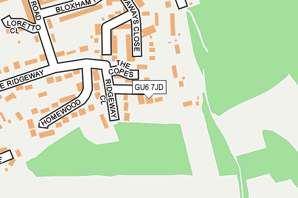 GU6 7JD map - OS OpenMap – Local (Ordnance Survey)